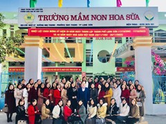 Đón đoàn cán bộ quản lý, giáo viên mầm non huyện Bắc Sơn đến tham quan, học tập kinh nghiệm về xây dựng trường học hạnh phúc